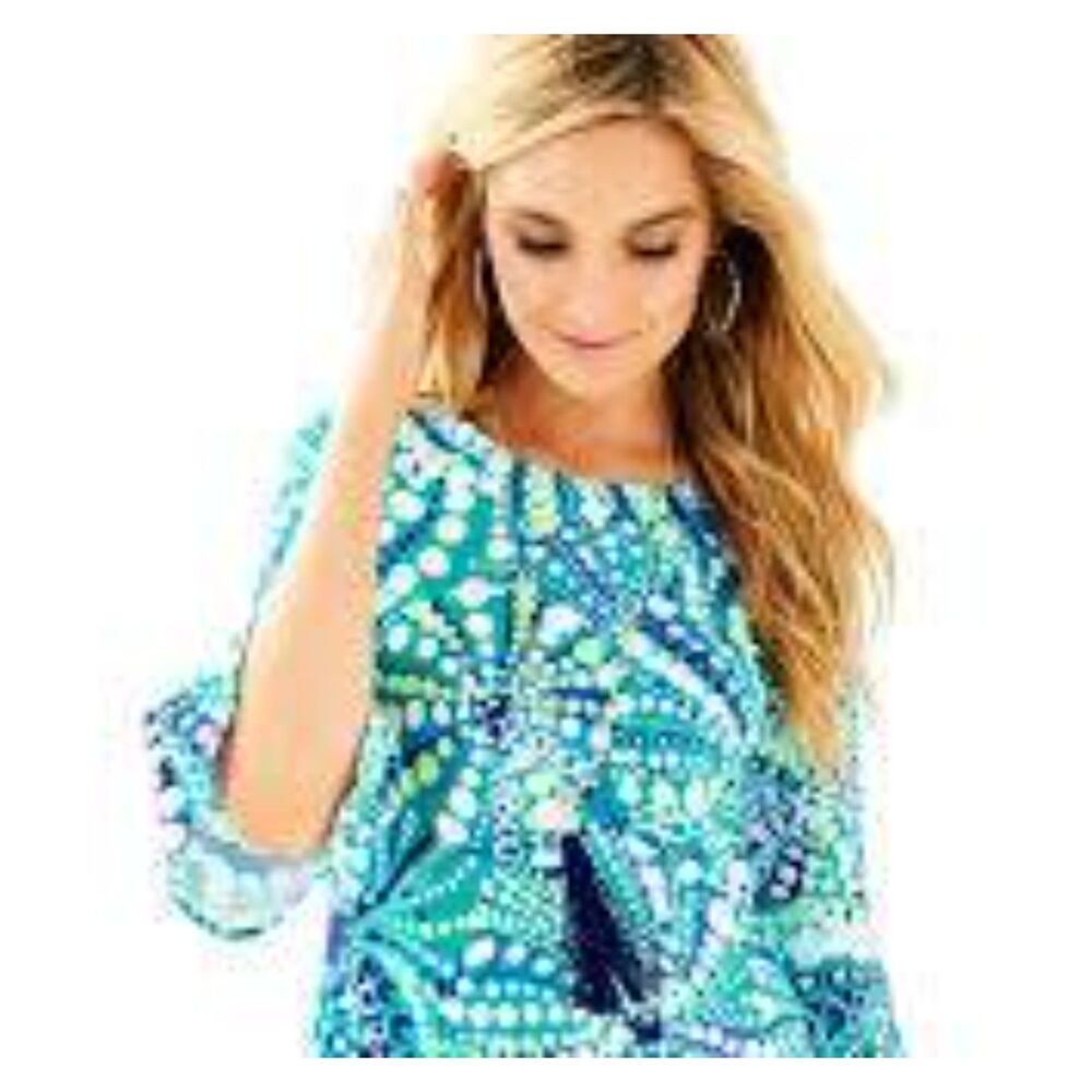 Lilly Pulitzer Ophelia Swing Dress Agate Green Roe Your Boat Med
